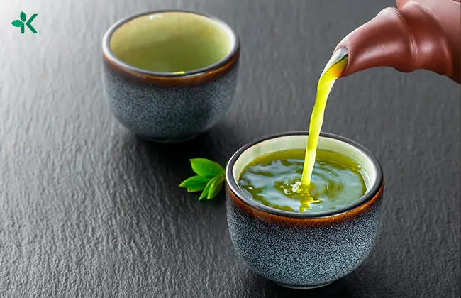 Imagen de una taza de té verde