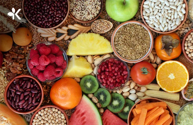 Frutas y semillas que contienen prebióticos