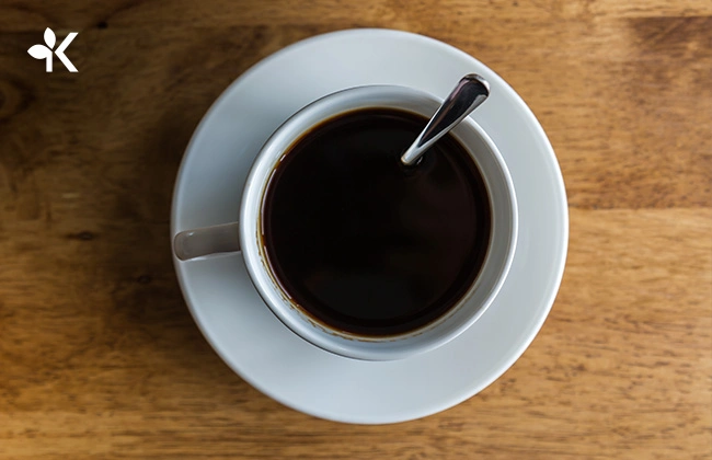 Taza de café largo negro 